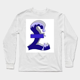 Rich - Cash - British Pound Sign with drips -  UK London England Currency Money Long Sleeve T-Shirt